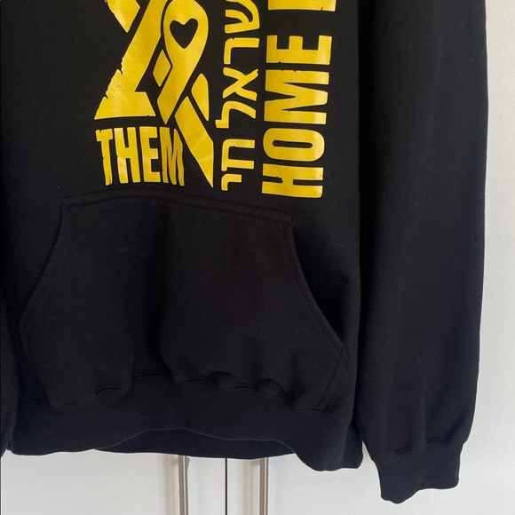 NWOT: BRING THEM HOME NOW Black Hoodie with Yellow Print NEW - Picture 14 of 16